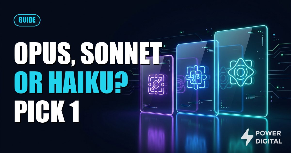 Three cartoon robots of different sizes with the headline Opus Sonnet or Haiku